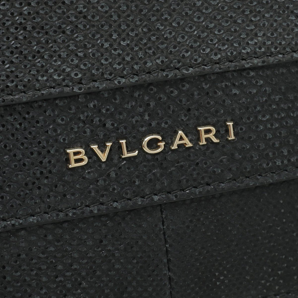 Bvlgari Black Karung Serpenti Forever Metallic Flap Medium Bag