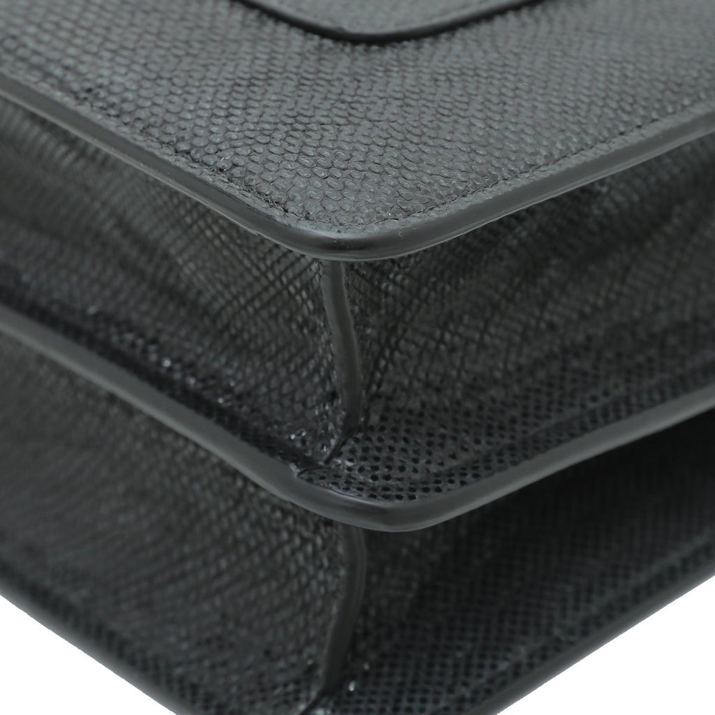 Bvlgari Black Karung Serpenti Forever Metallic Flap Medium Bag