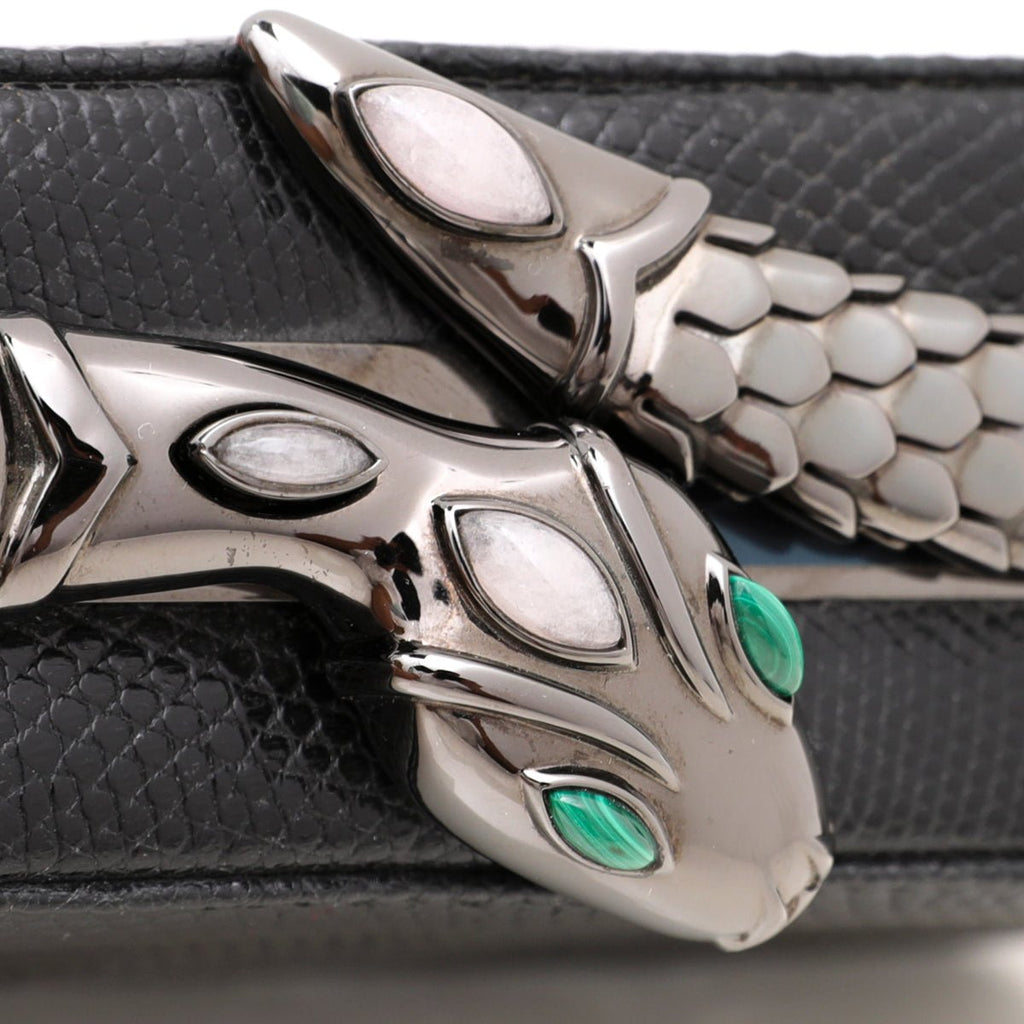 Bvlgari Black Lizard Jade Cocktail Serpenti Clutch