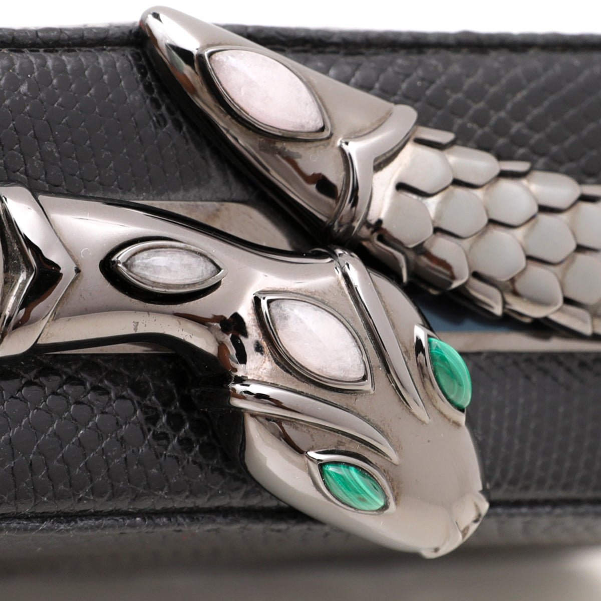 Bvlgari Black Lizard Jade Cocktail Serpenti Clutch
