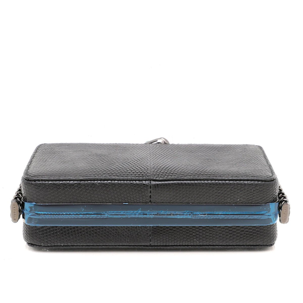 Bvlgari Black Lizard Jade Cocktail Serpenti Clutch