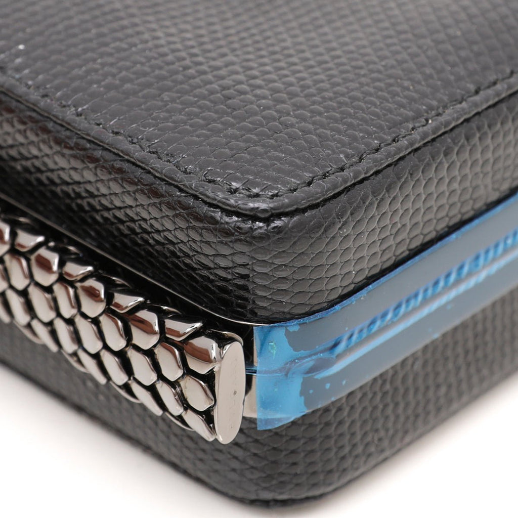 Bvlgari Black Lizard Jade Cocktail Serpenti Clutch