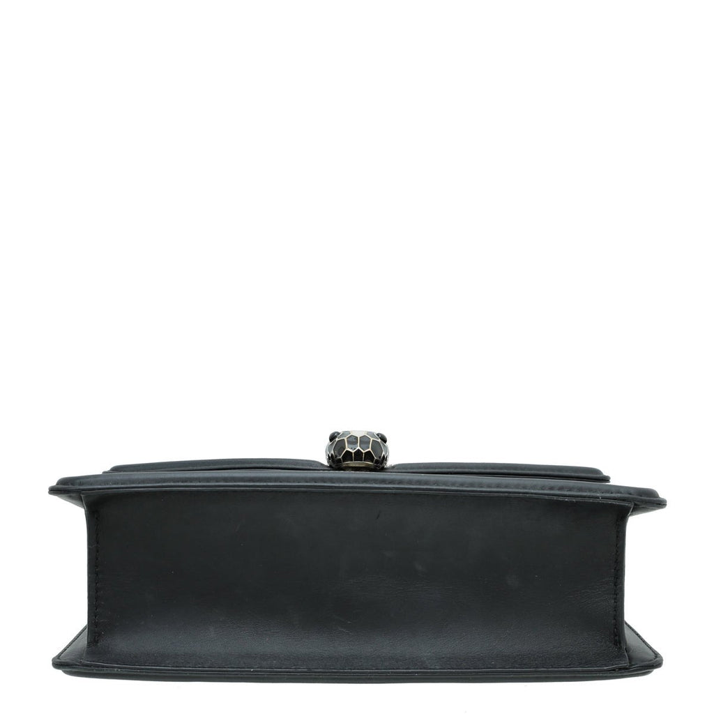 Bvlgari Black Serpenti Diamond Blast Small Flap Bag