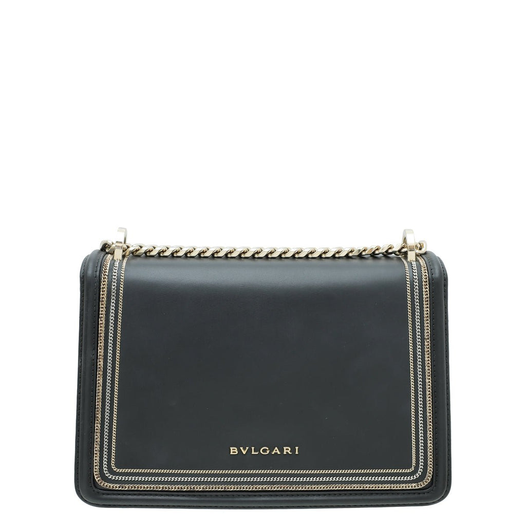 Bvlgari Black Serpenti Diamond Blast Small Flap Bag
