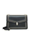 Bvlgari Black Serpenti Diamond Blast Small Flap Bag