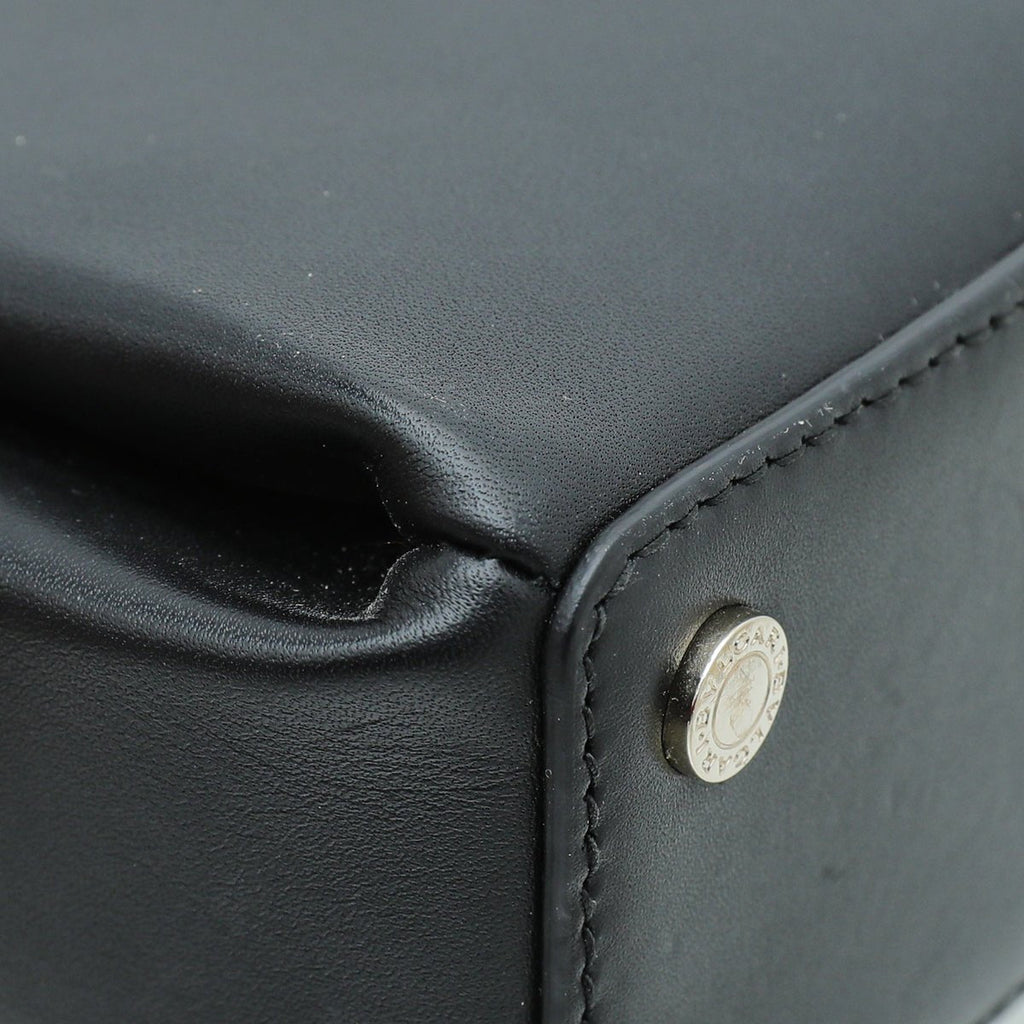 Bvlgari Black Serpenti Viper Mini Top Handle Chain Bag