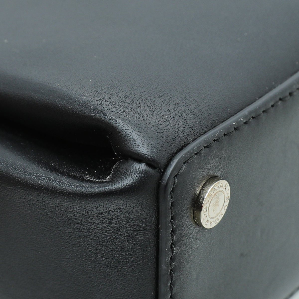 Bvlgari Black Serpenti Viper Mini Top Handle Chain Bag
