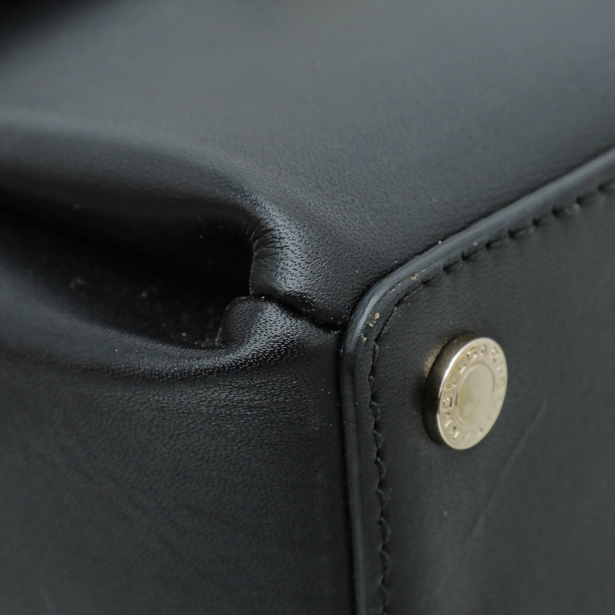 Bvlgari Black Serpenti Viper Mini Top Handle Chain Bag