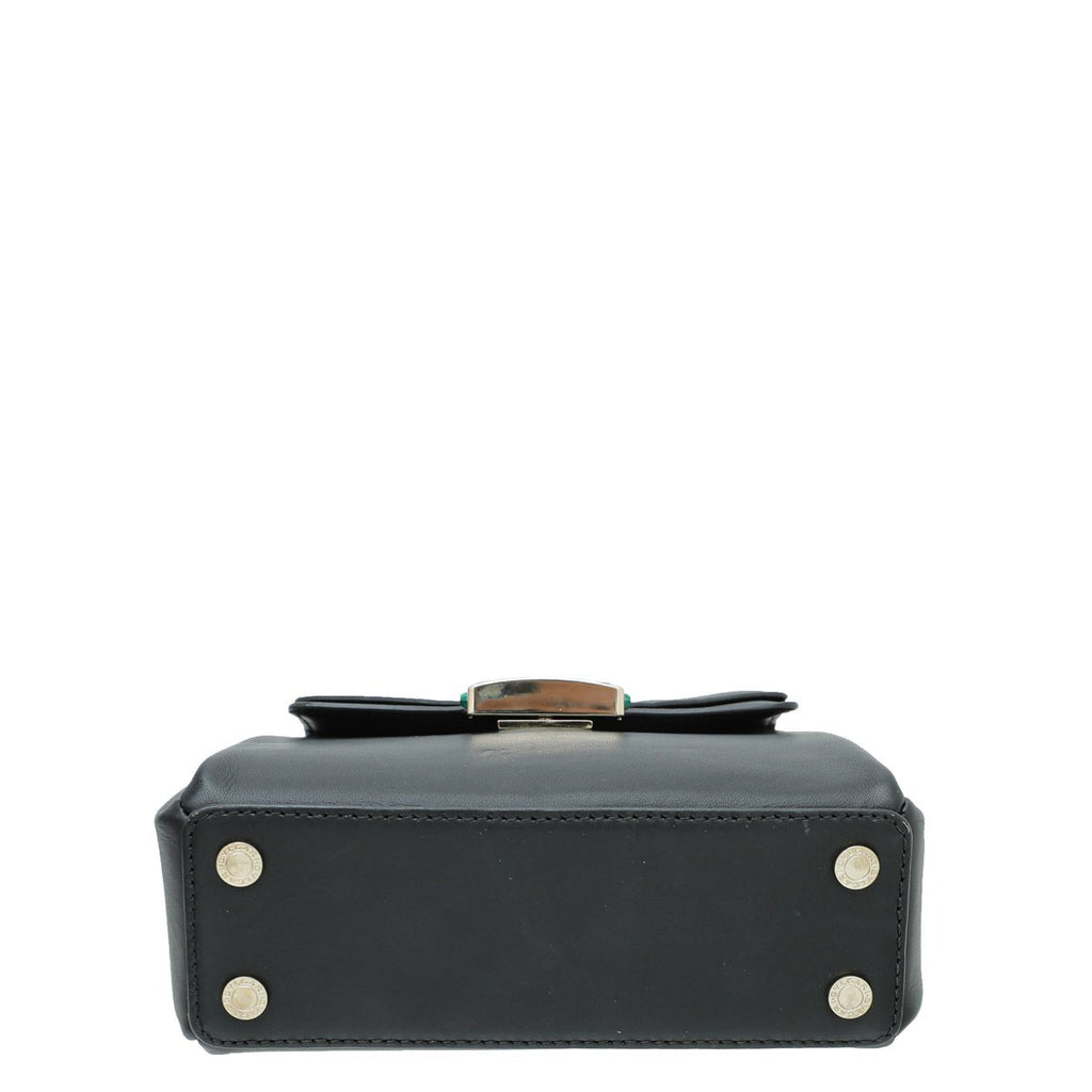 Bvlgari Black Serpenti Viper Mini Top Handle Chain Bag