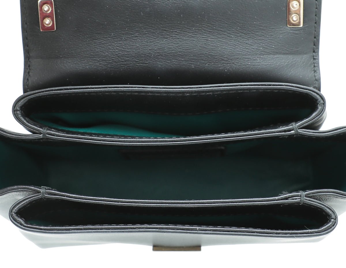 Bvlgari Black Serpenti Viper Mini Top Handle Chain Bag