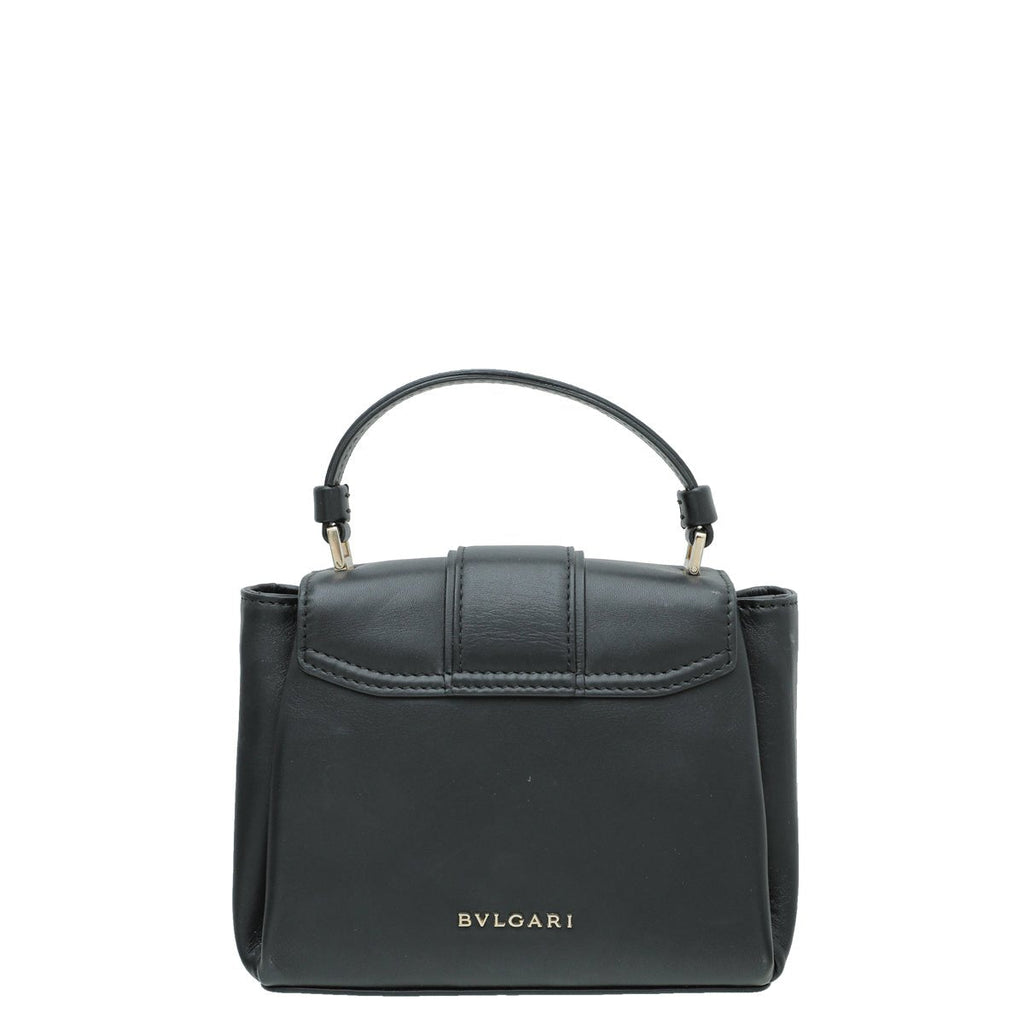 Bvlgari Black Serpenti Viper Mini Top Handle Chain Bag
