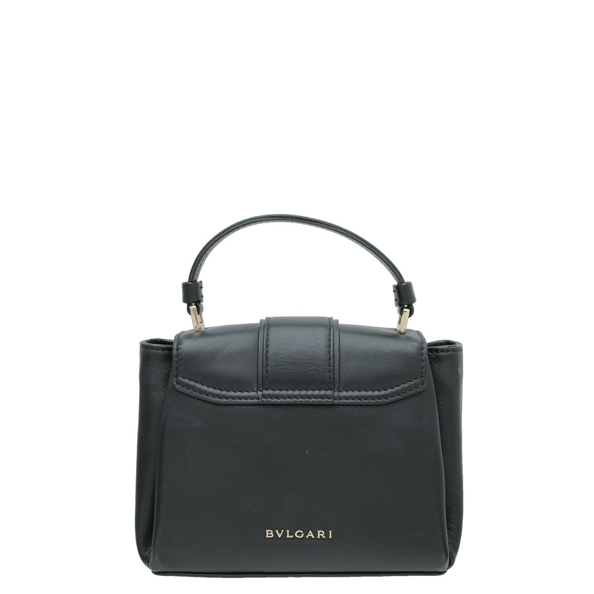 Bvlgari Black Serpenti Viper Mini Top Handle Chain Bag