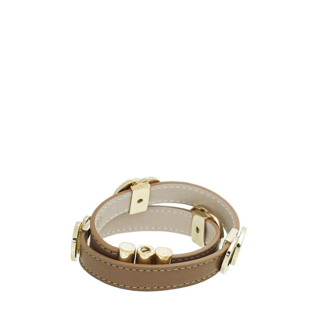 Bvlgari Brown Double Coiled Bracelet