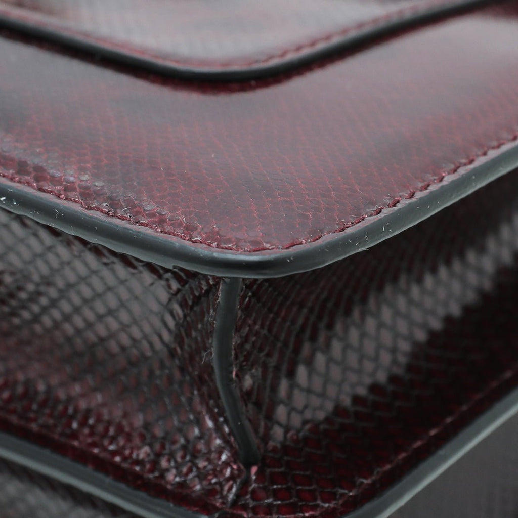 Bvlgari Burgundy Karung Skin Serpenti Forever Flap Bag