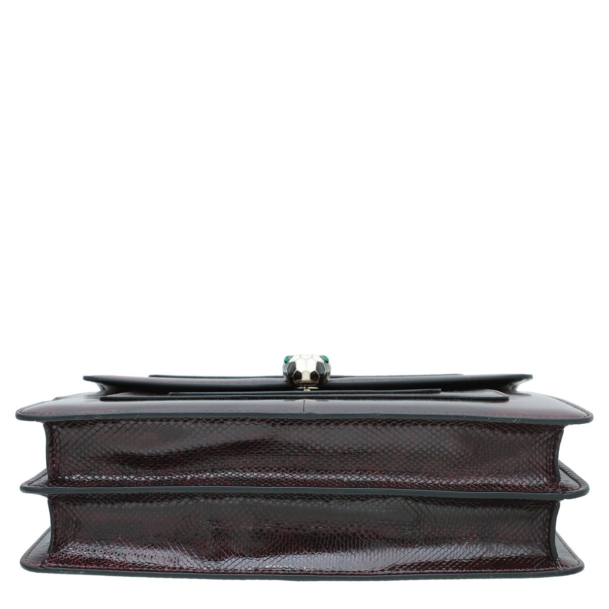Bvlgari Burgundy Karung Skin Serpenti Forever Flap Bag