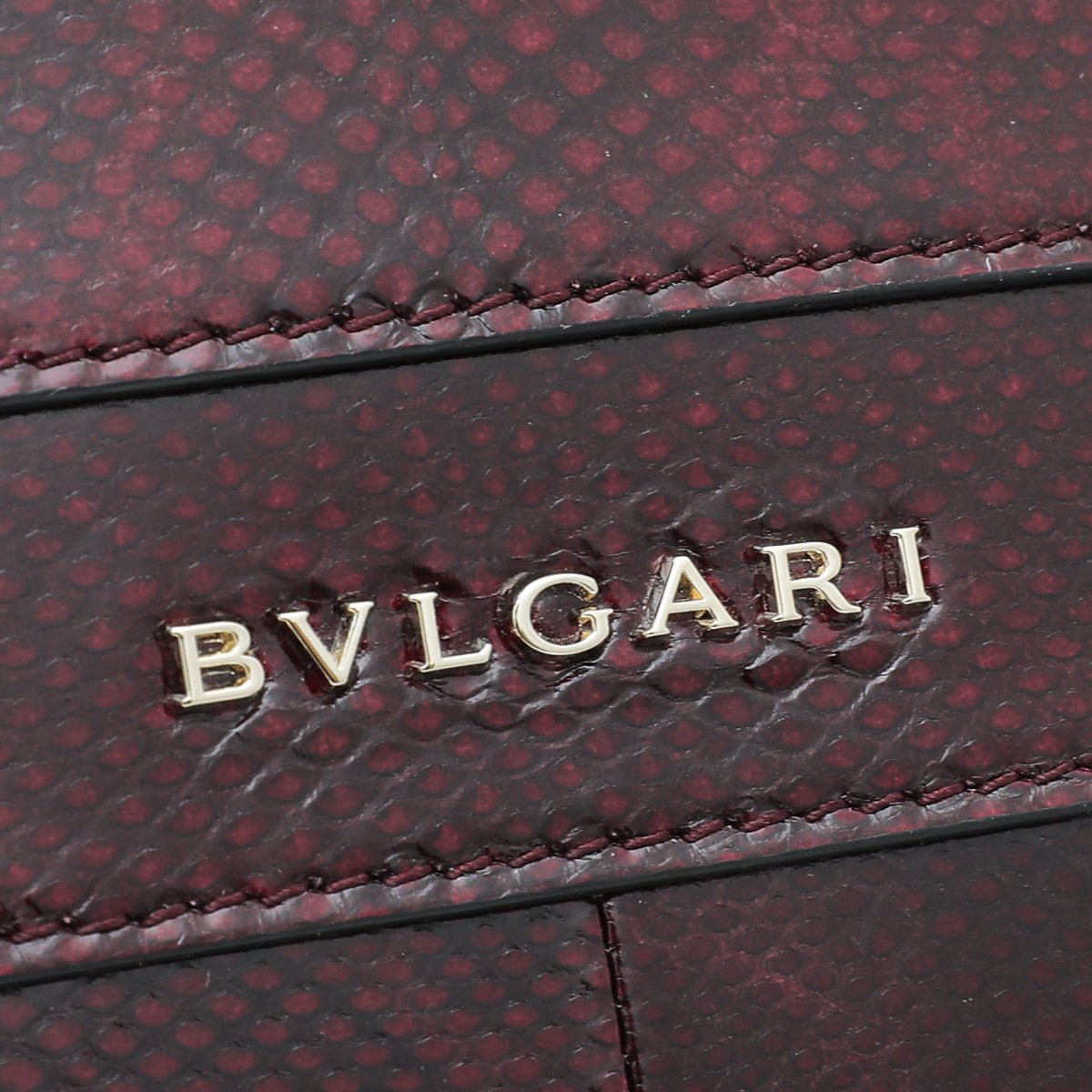 Bvlgari Burgundy Karung Skin Serpenti Forever Flap Bag