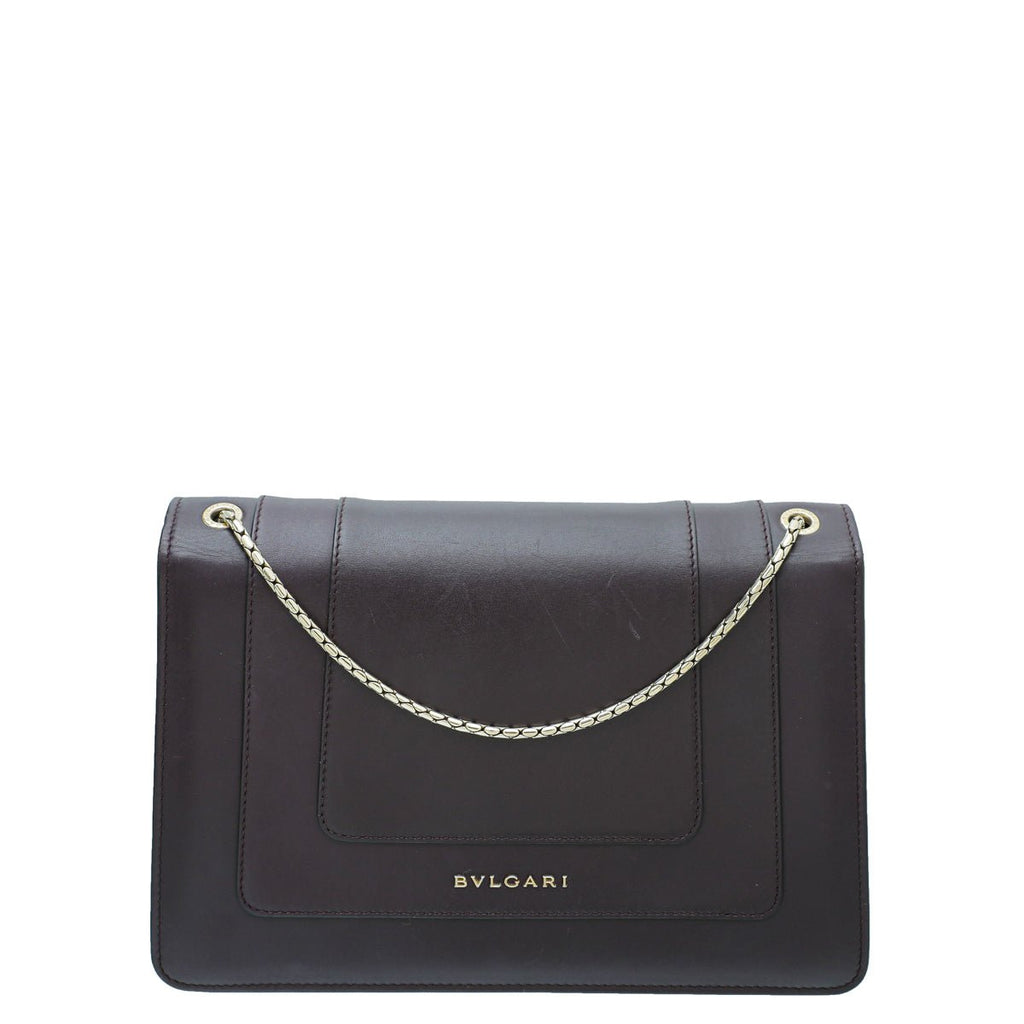 Bvlgari Dark Violet Serpenti Forever Flap Chain Bag