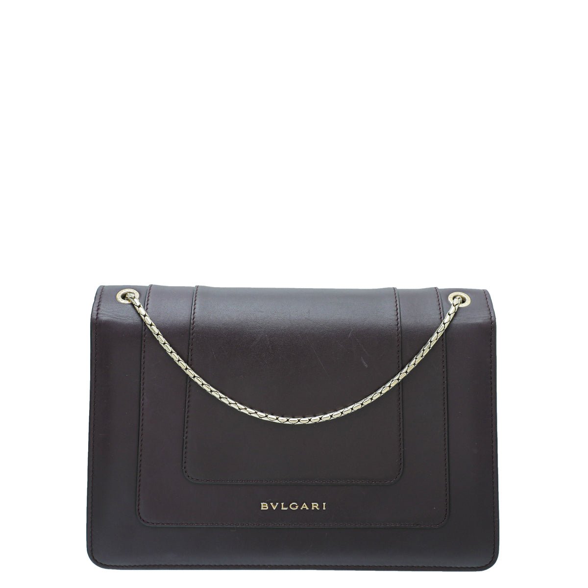 Bvlgari Dark Violet Serpenti Forever Flap Chain Bag