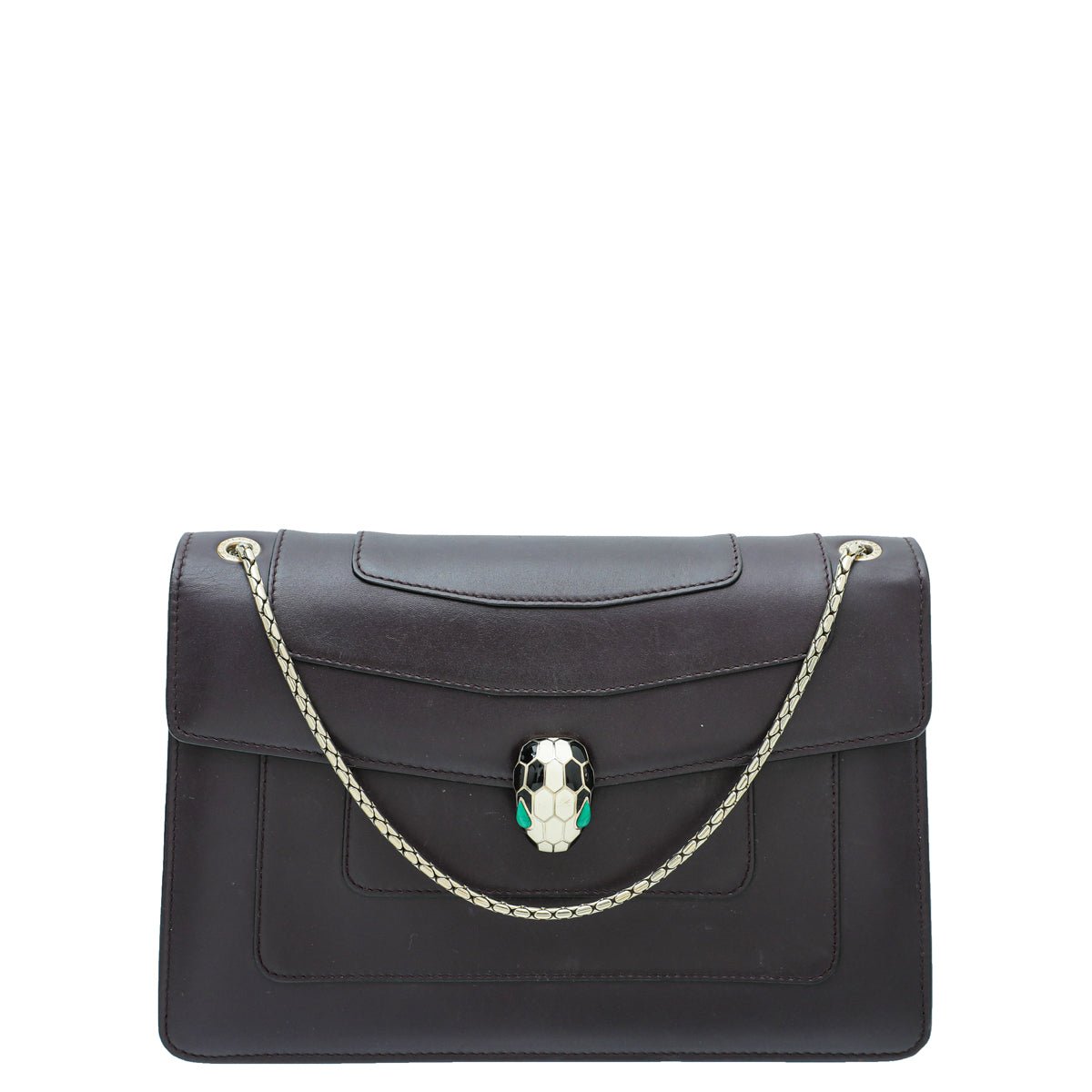 Bvlgari Dark Violet Serpenti Forever Flap Chain Bag