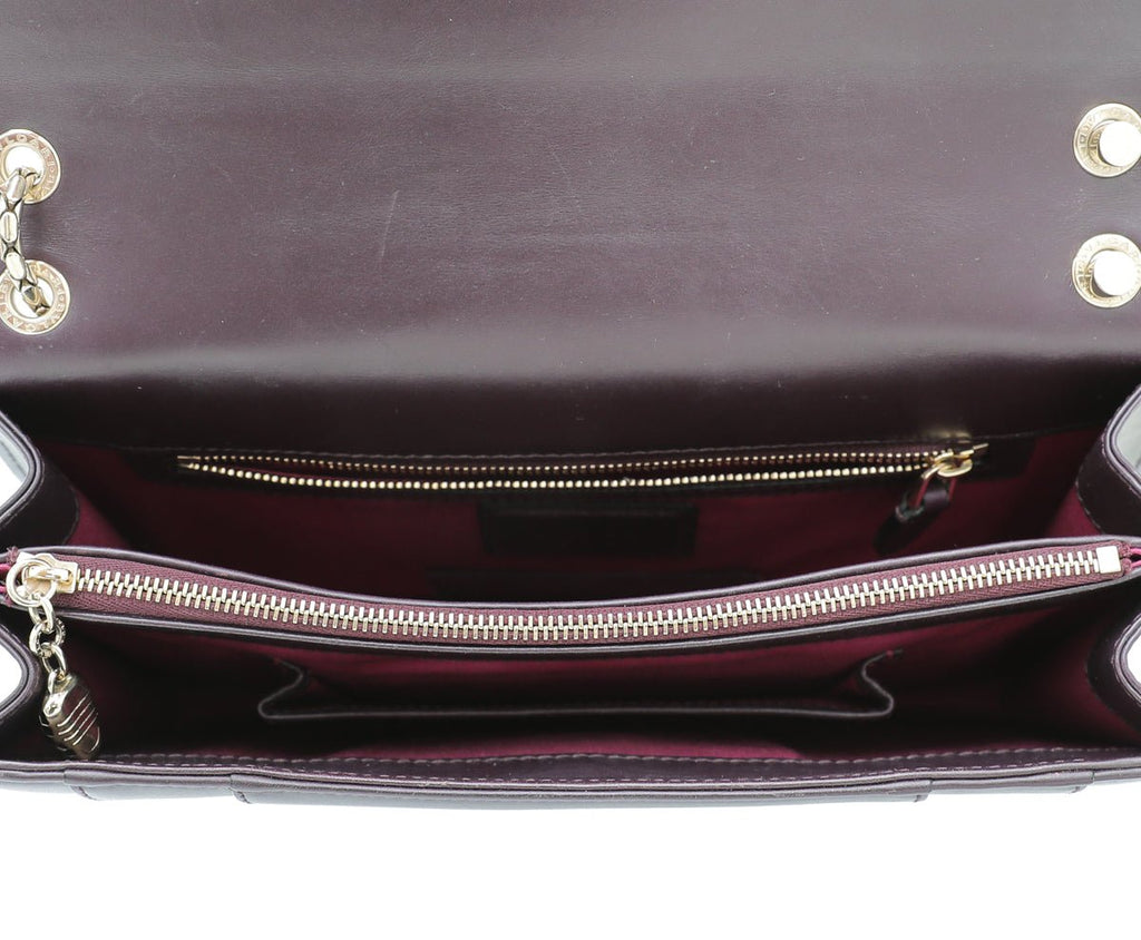 Bvlgari Dark Violet Serpenti Forever Flap Chain Bag