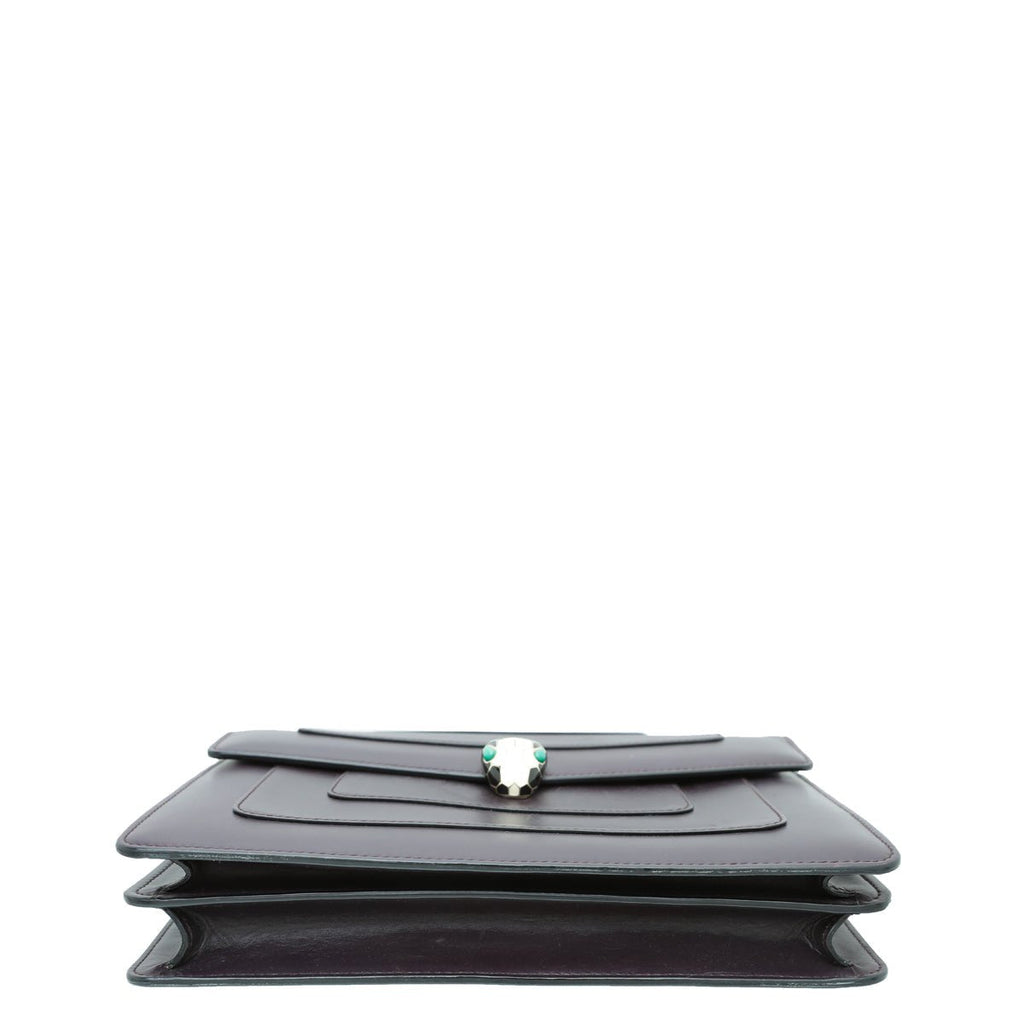 Bvlgari Dark Violet Serpenti Forever Flap Chain Bag