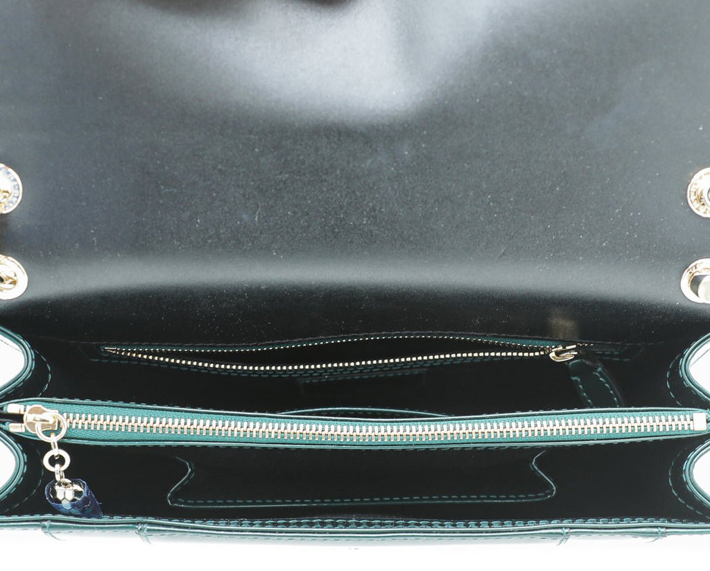 Bvlgari Emerald Green Serpenti Forever Flap Bag