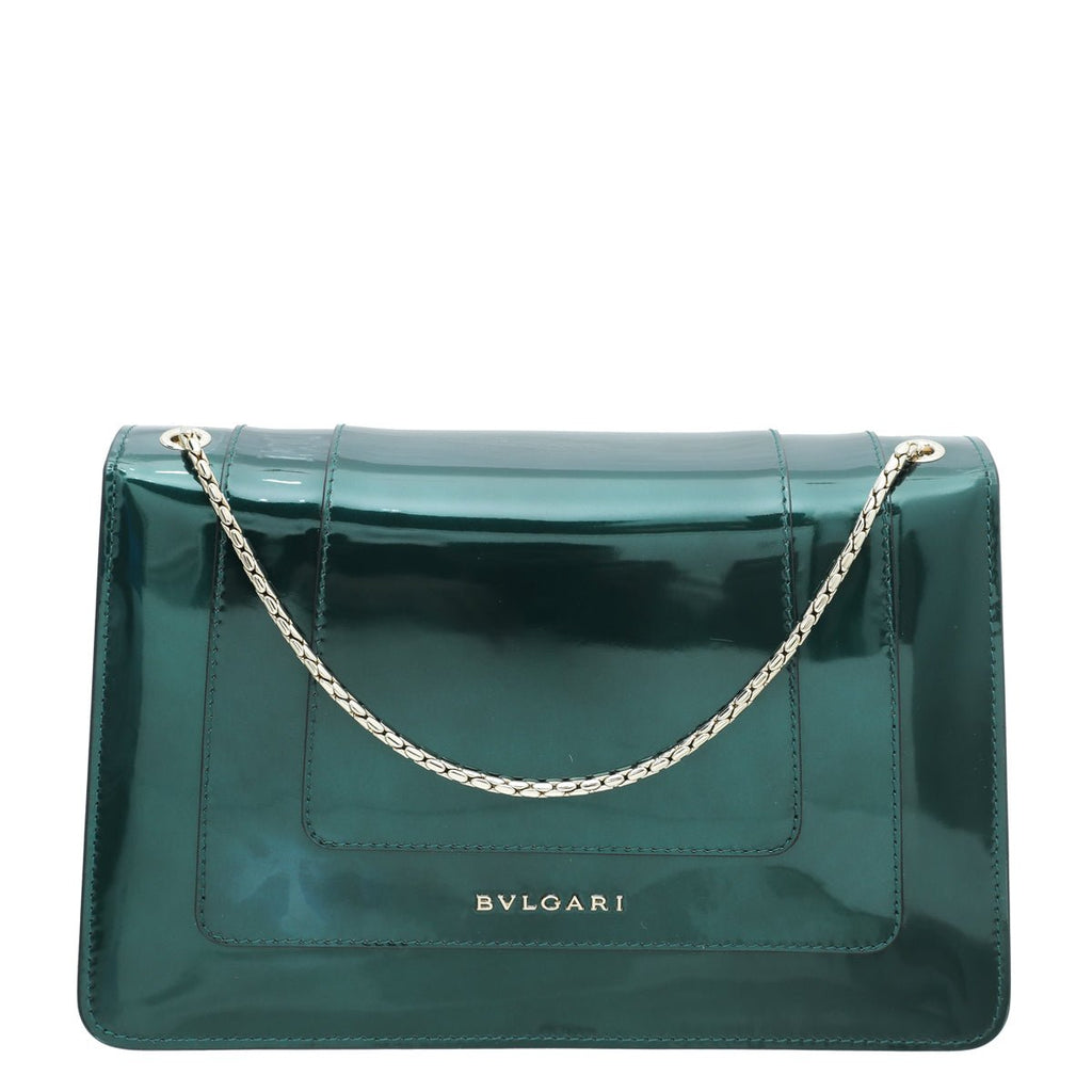Bvlgari Emerald Green Serpenti Forever Flap Bag