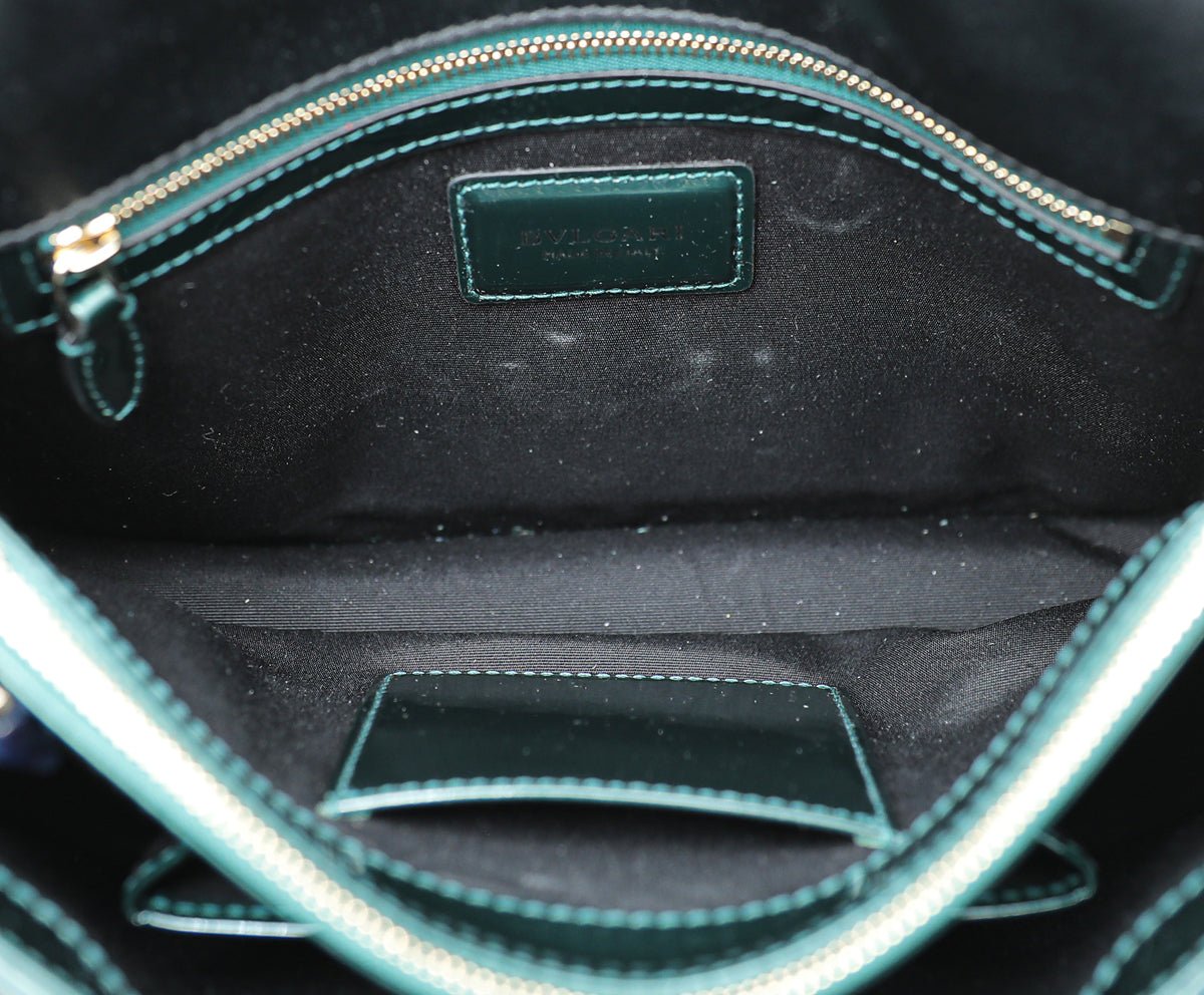 Bvlgari Emerald Green Serpenti Forever Flap Bag