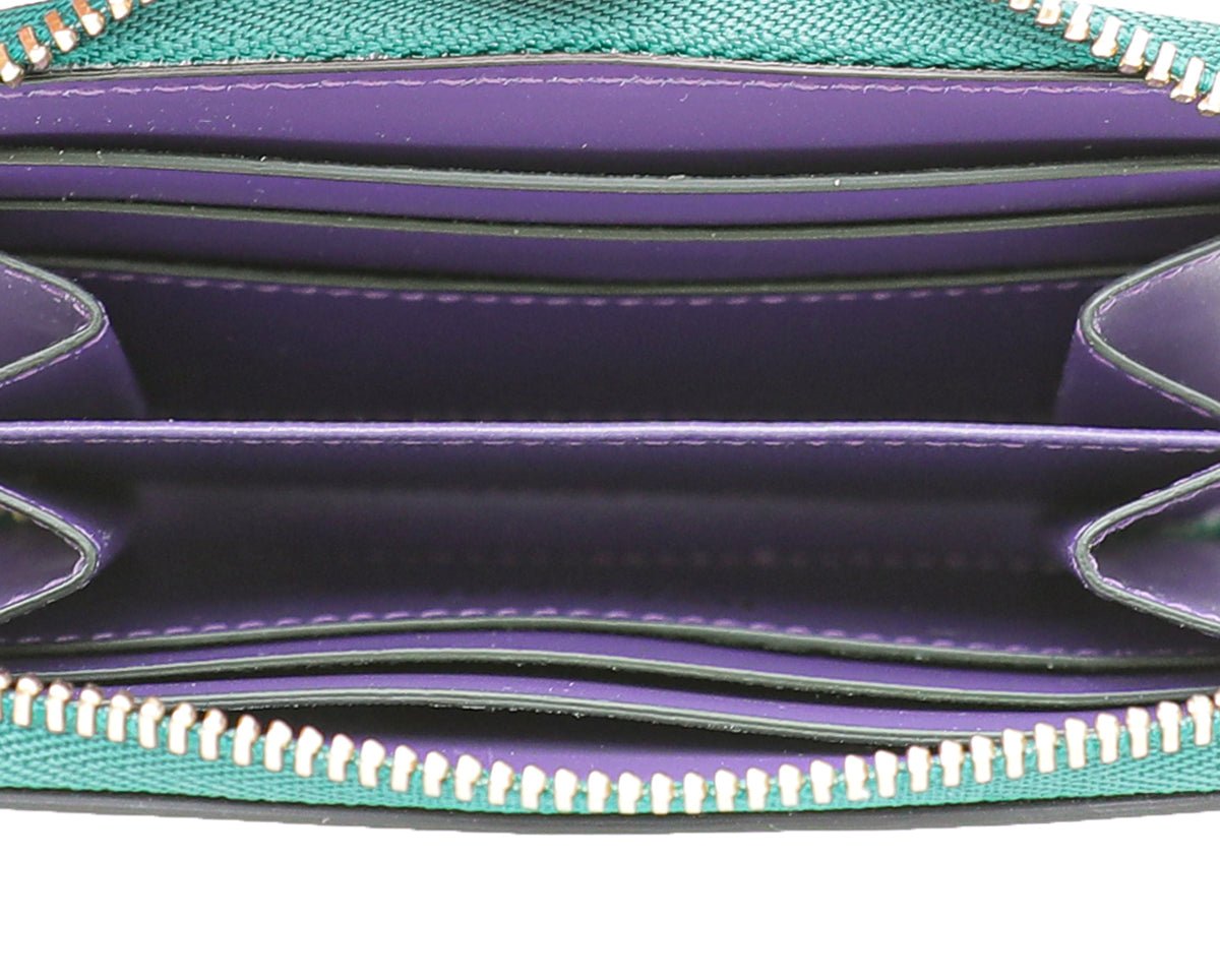 Bvlgari Emerald Green Serpenti Forever Mini Zipped Wallet