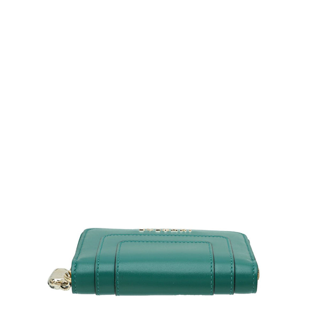Bvlgari Emerald Green Serpenti Forever Mini Zipped Wallet