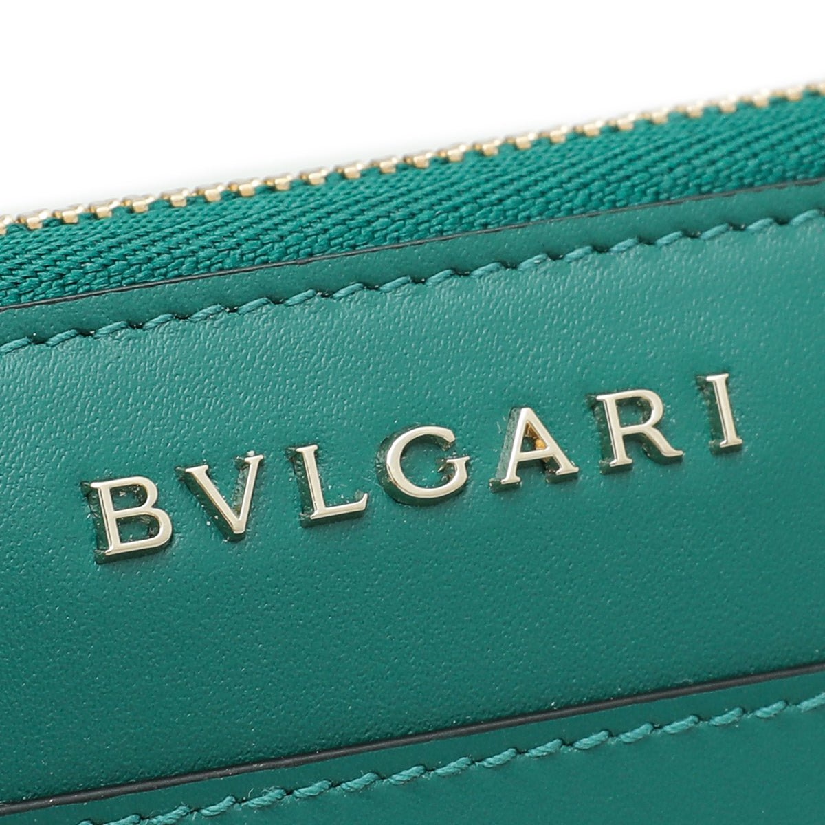 Bvlgari Emerald Green Serpenti Forever Mini Zipped Wallet