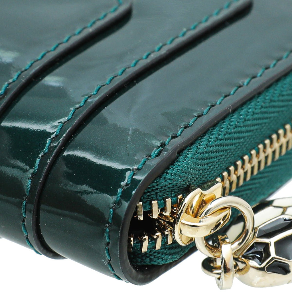 Bvlgari Emerald Green Serpenti Forever Wallet
