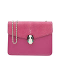Bvlgari Fuchsia Serpenti Forever Galuchat Crossbody Small Bag