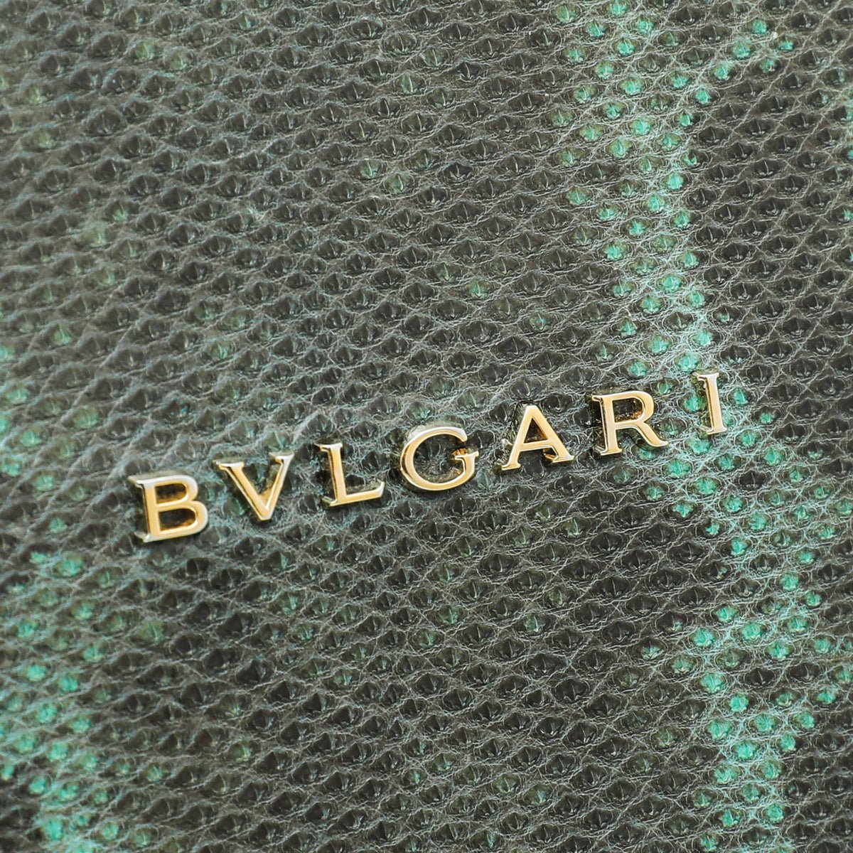 Bvlgari Green Karung Skin Serpenti Forever Flap Chain Large Bag