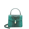 Bvlgari Green Karung Skin Serpenti Forever Top Handle Bag