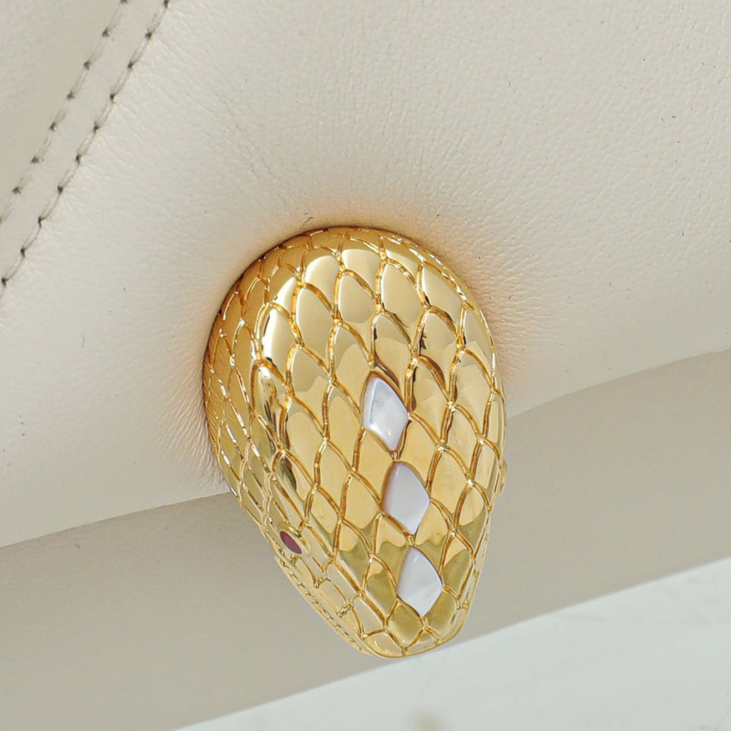 Bvlgari Ivory Serpenti Cabochon Mini Crossbody Bag