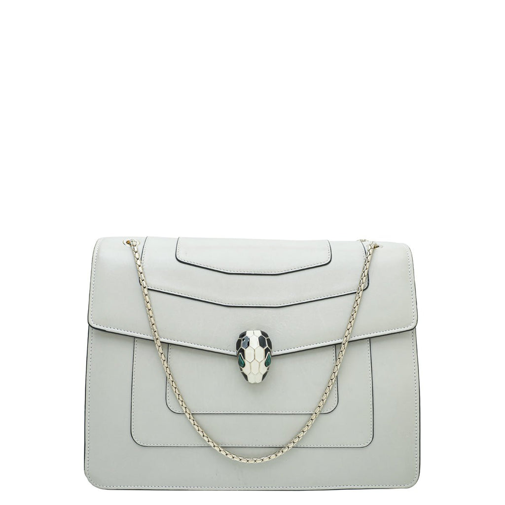 Bvlgari Light Greige Serpenti Forever Large Bag