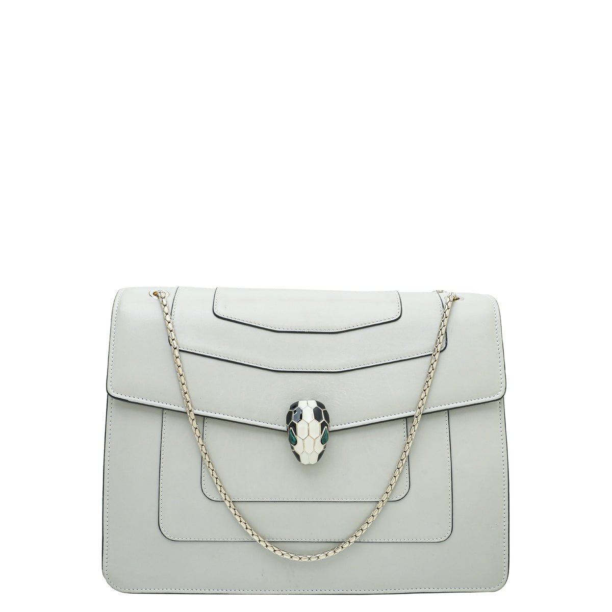 Bvlgari Light Greige Serpenti Forever Large Bag