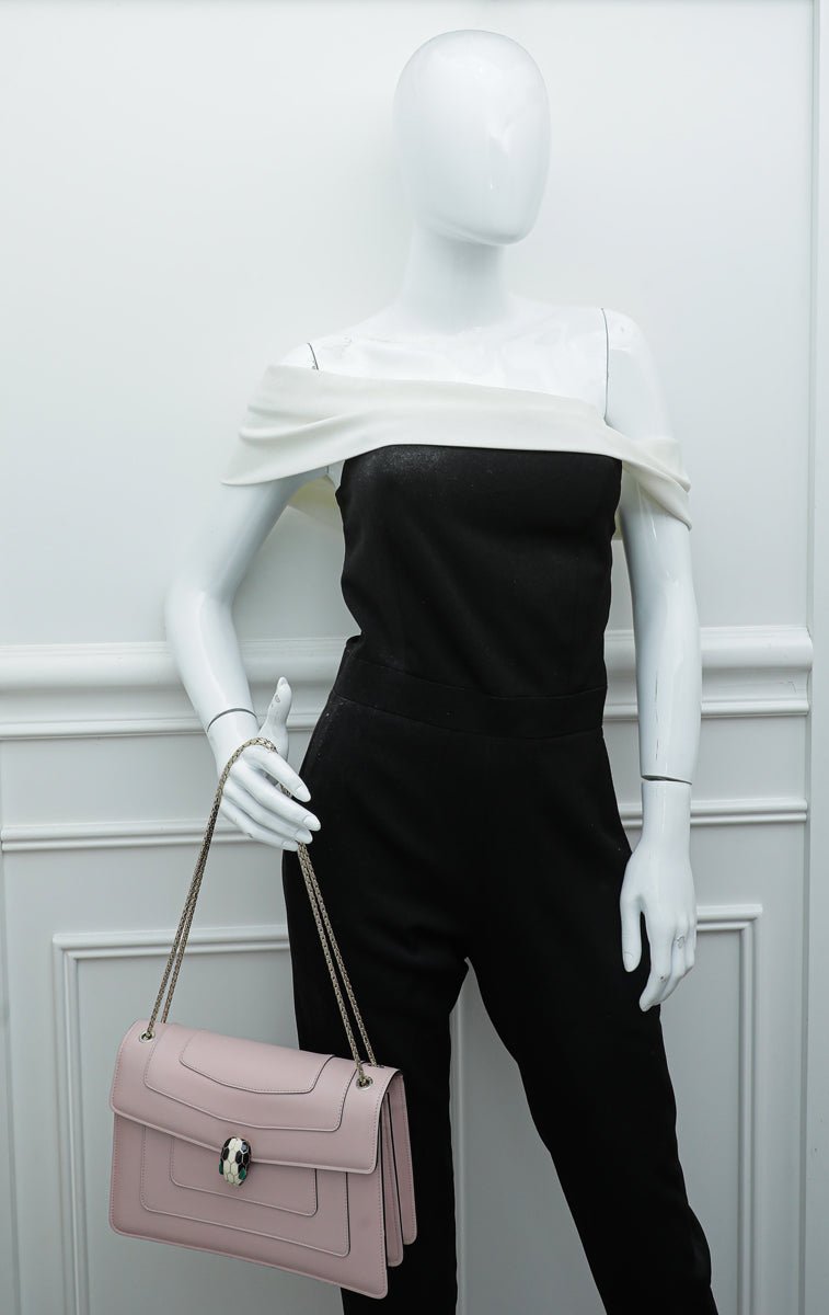 Bvlgari Light Pink Serpenti Forever Shoulder Bag