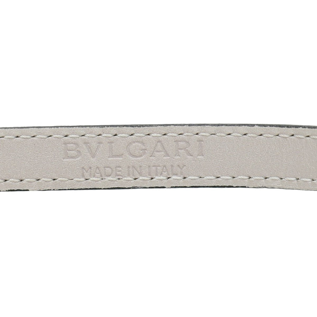 Bvlgari Metallic Grey Serpenti Forever Double Wrap Bracelet