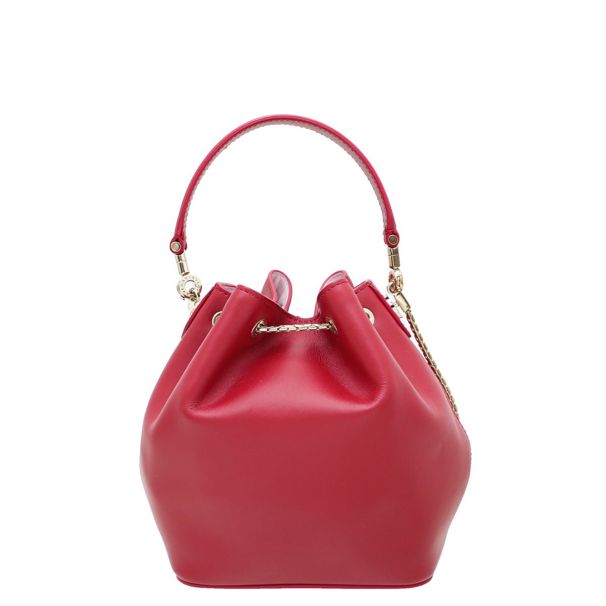 Bvlgari Red Serpenti Forever Bucket Bag