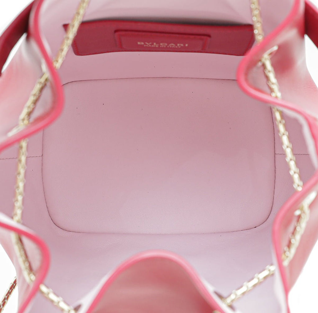 Bvlgari Red Serpenti Forever Bucket Bag