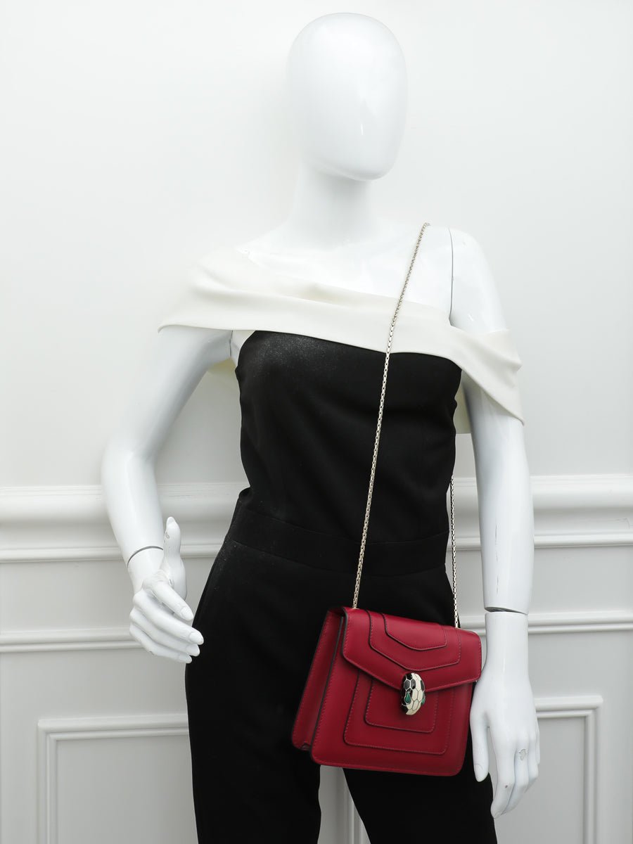 Bvlgari Red Serpenti Forever Crossbody Small Bag
