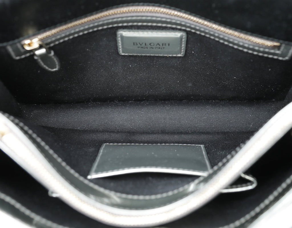 Bvlgari Silver Serpenti Forever Flap Chain Bag