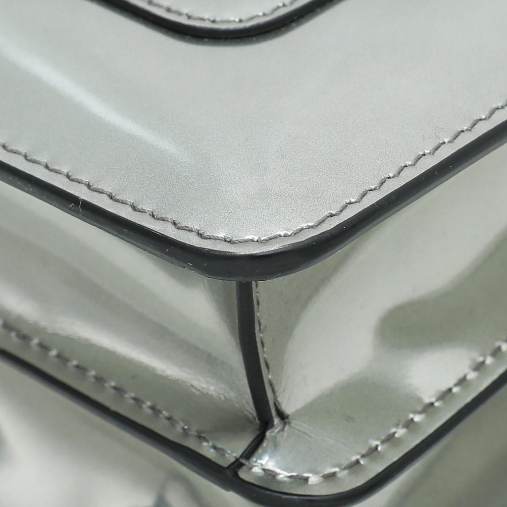 Bvlgari Silver Serpenti Forever Flap Chain Bag