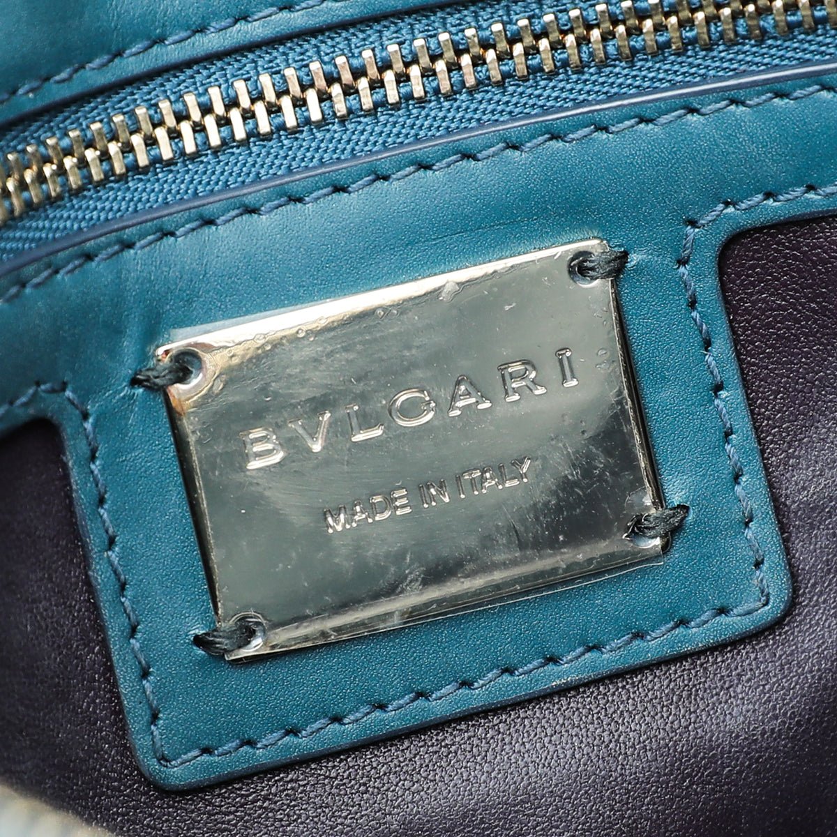 Bvlgari Teal Serpenti Forever Quilted Scaglie Flap Medium Bag