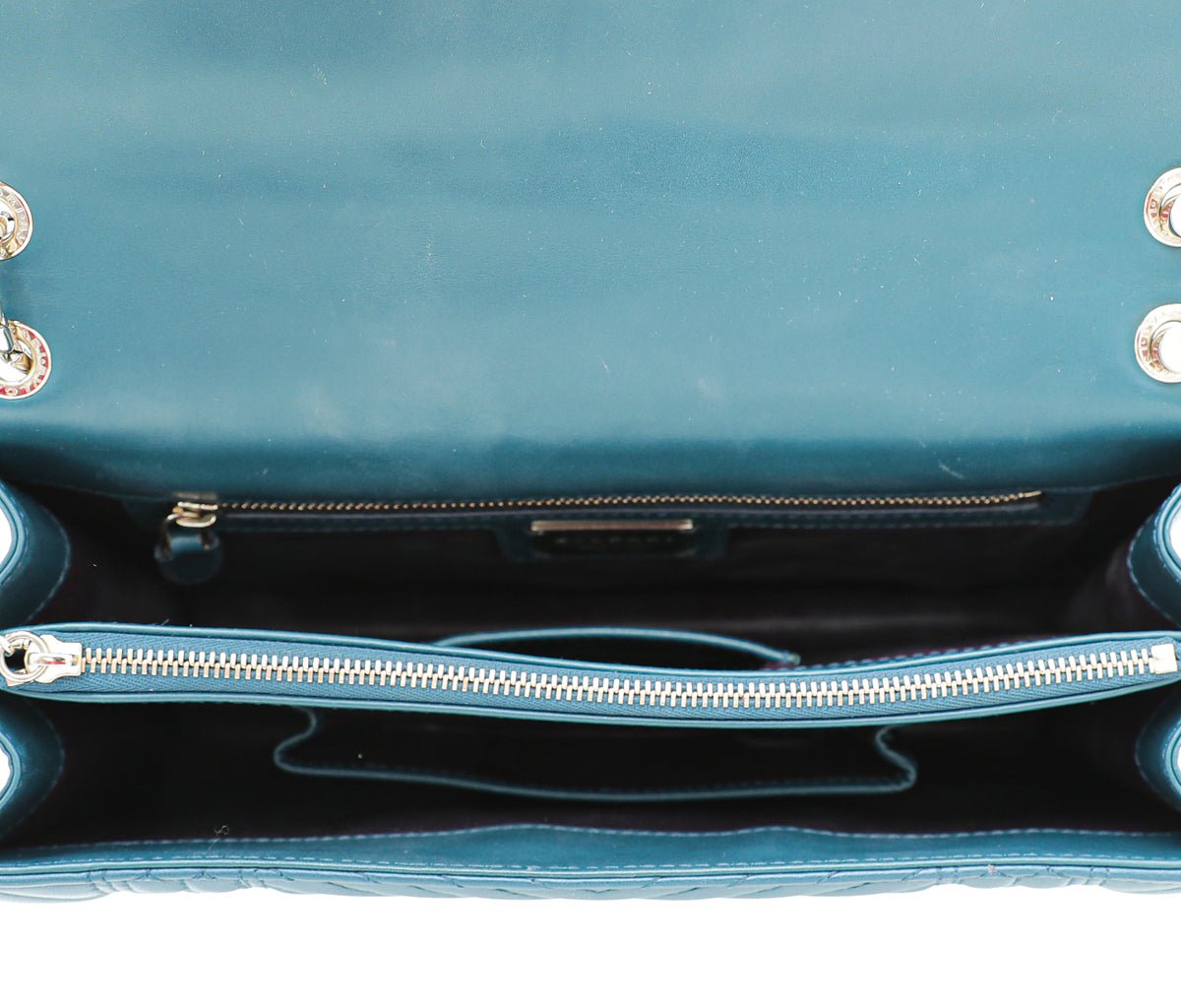 Bvlgari Teal Serpenti Forever Quilted Scaglie Flap Medium Bag
