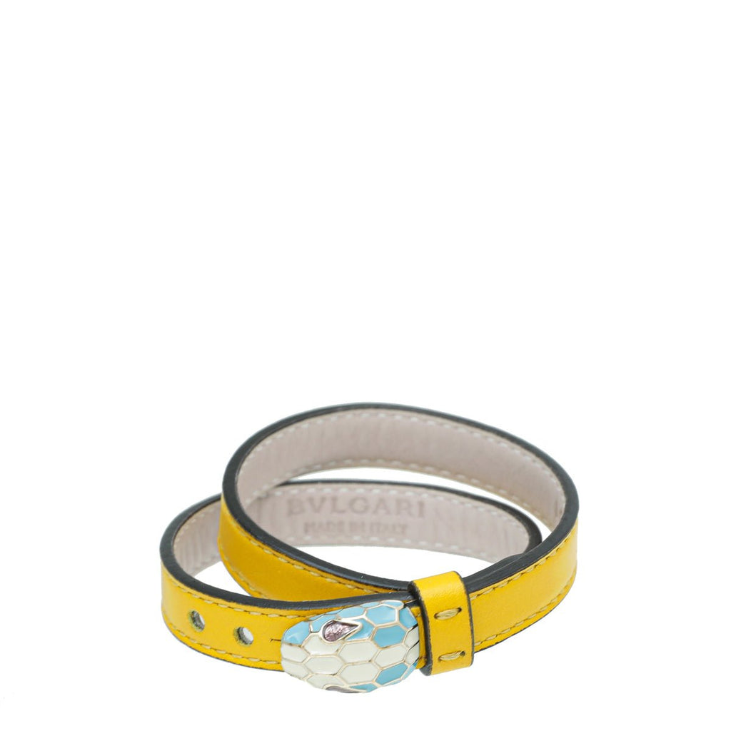 Bvlgari Yellow Serpenti Forever Double Coiled Bracelet