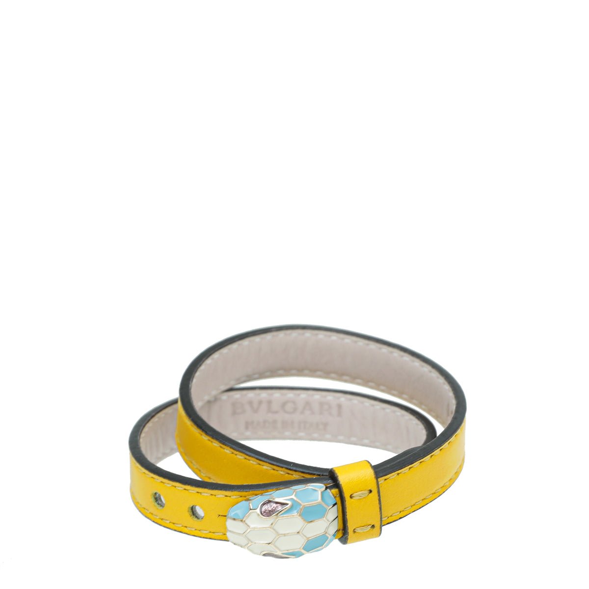 Bvlgari Yellow Serpenti Forever Double Coiled Bracelet