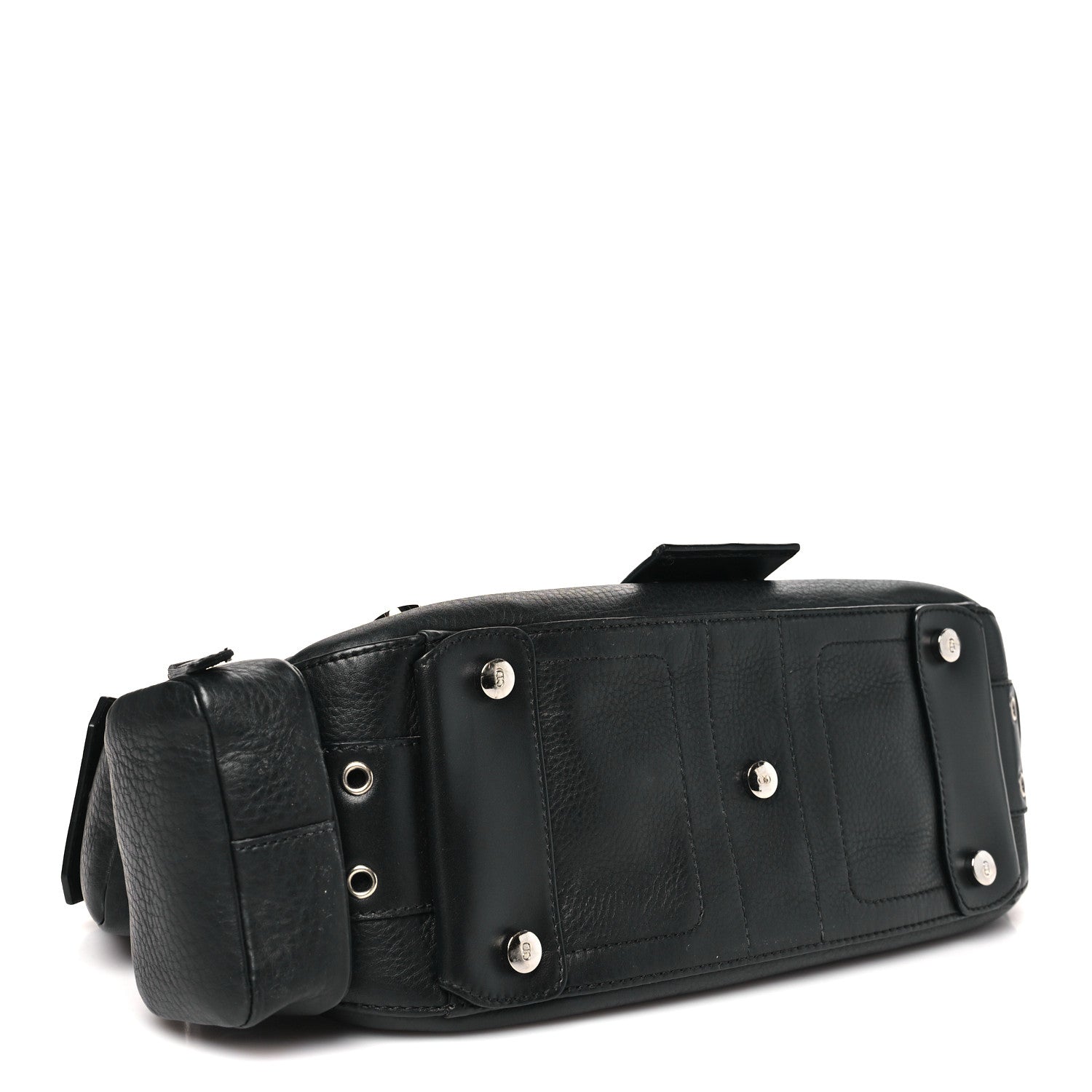 Canvas Calfskin Monogram Street Chic Columbus Ave Shoulder Bag Black